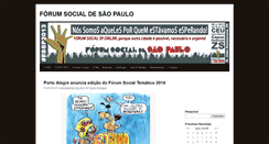 Desktop Screenshot of forumsocialsp.org.br