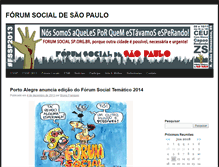 Tablet Screenshot of forumsocialsp.org.br